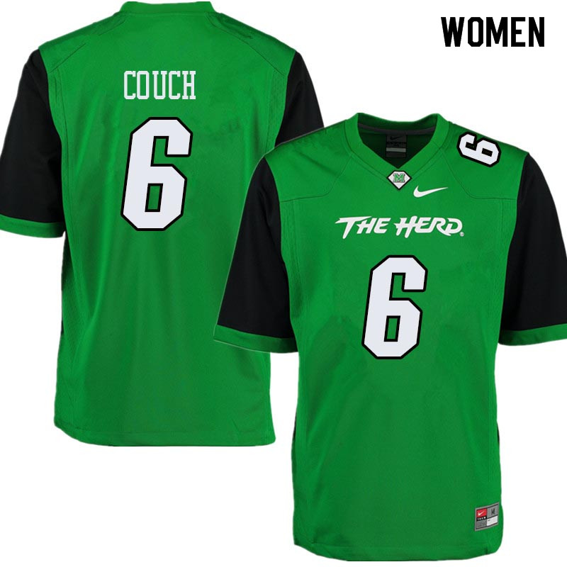 Women #6 Marquis Couch Marshall Thundering Herd College Football Jerseys Sale-Green - Click Image to Close
